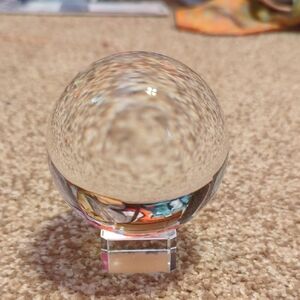 Elegant Glass Sphere with Stand